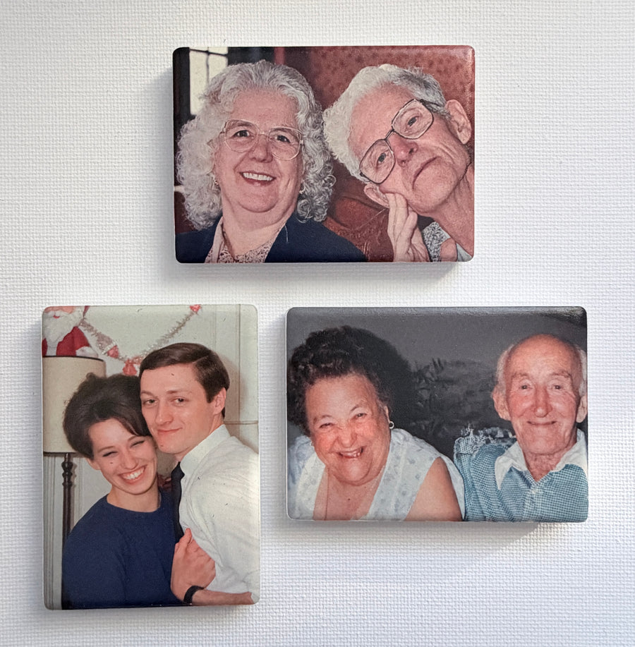 Personalised ceramic photo magnet printed in full colour by Synaps3D
