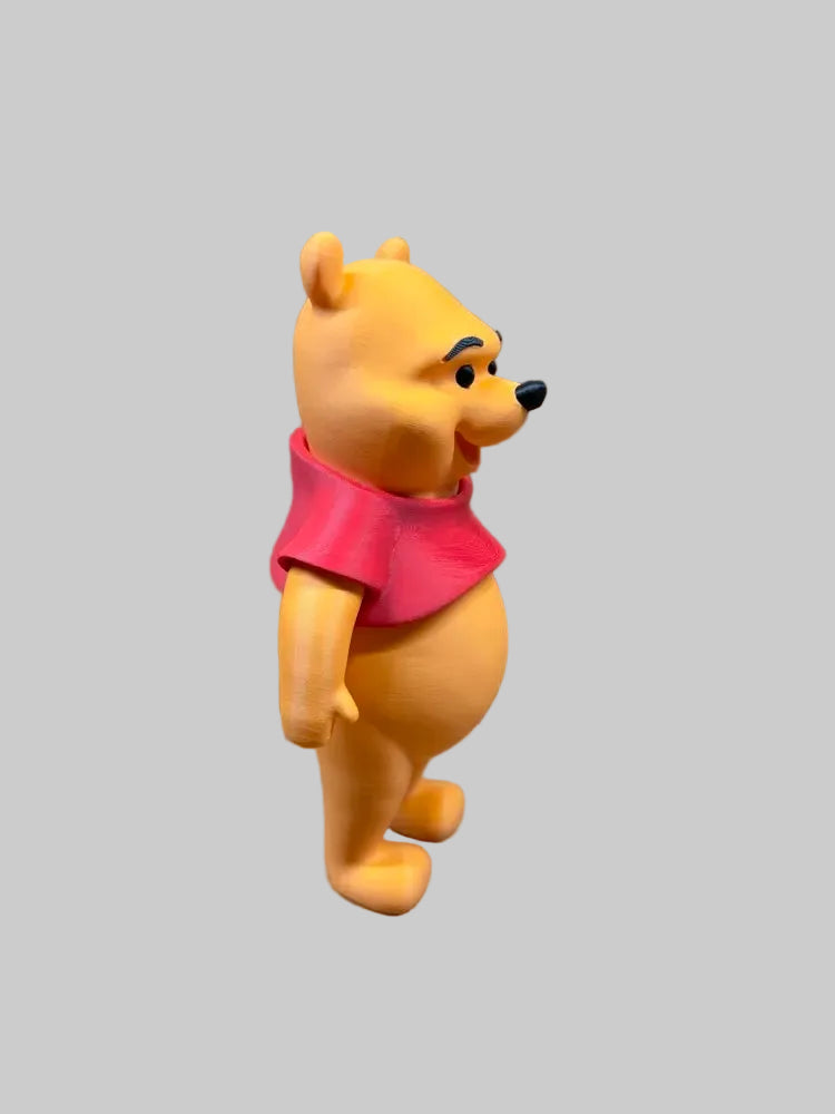 Winnie the Pooh – one 3D printed decorative figure photographed individually
