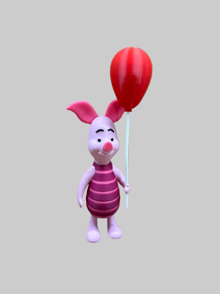 Piglet – one 3D printed decorative figure photographed individually