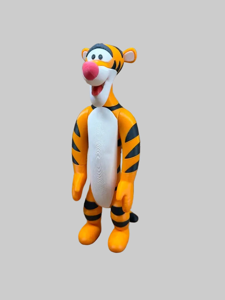 Tigger – one 3D printed decorative figure photographed individually