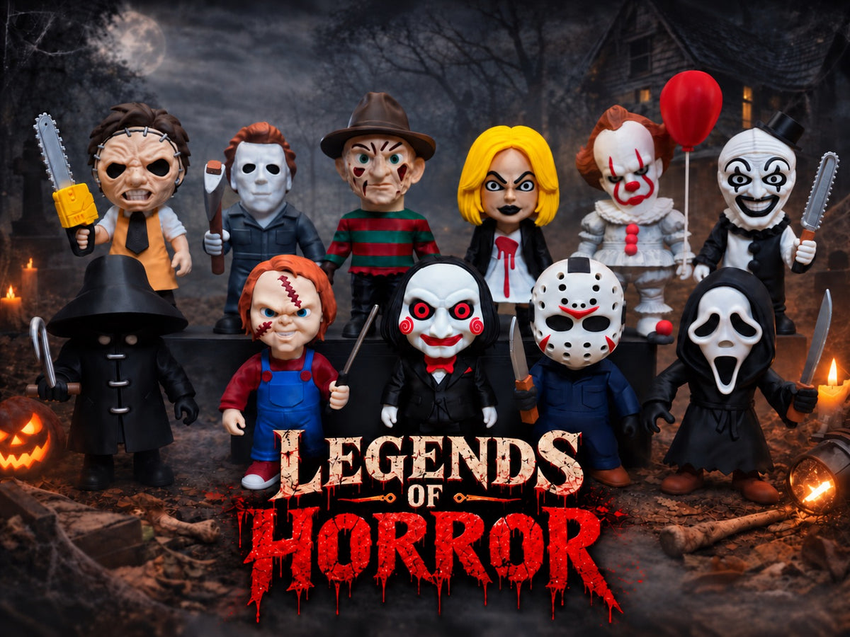 Legends of Horror collection of 11 3D printed horror-inspired display figures by Synaps3D