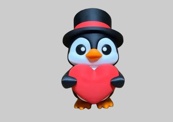 reference photograph of Valentine's Day Penguin