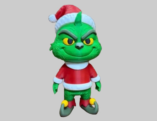 Christmas Grinch – example of a 3D printed display figure