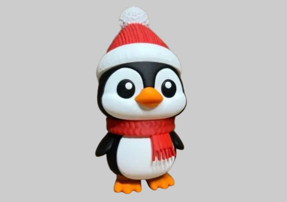 Christmas Penguin – example of a 3D printed display figure