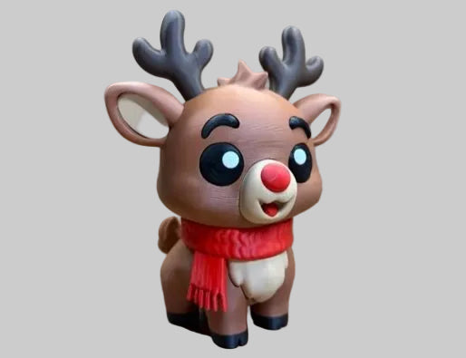 Rudolph the Reindeer – example of a 3D printed display figure