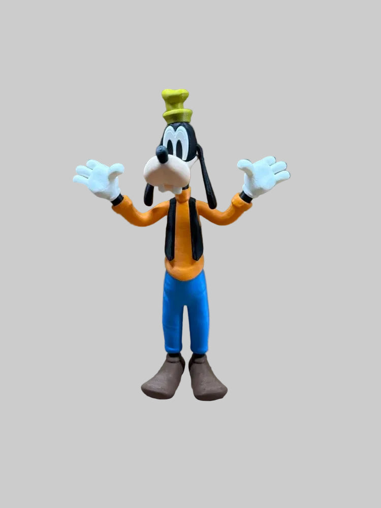 Goofy – single 3D printed character figure with orange shirt and green hat