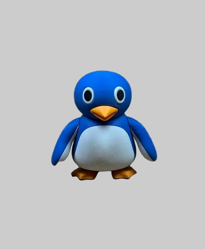 Mario Penguin – single blue 3D printed penguin figure
