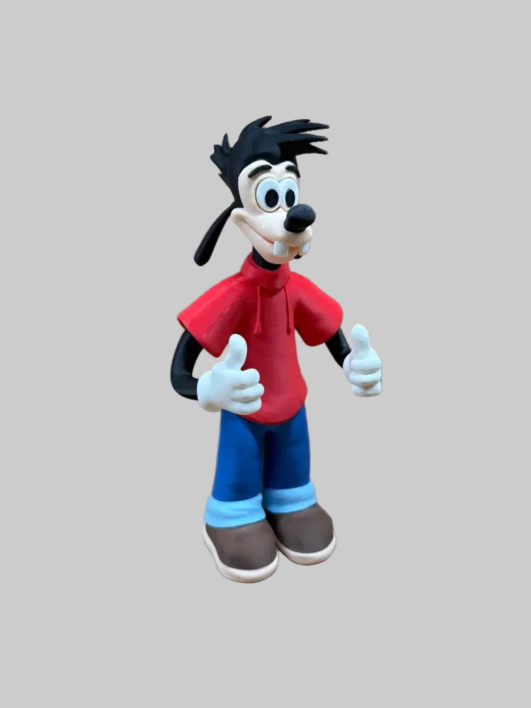 Max Goof – single 3D printed figure in red shirt and blue trousers
