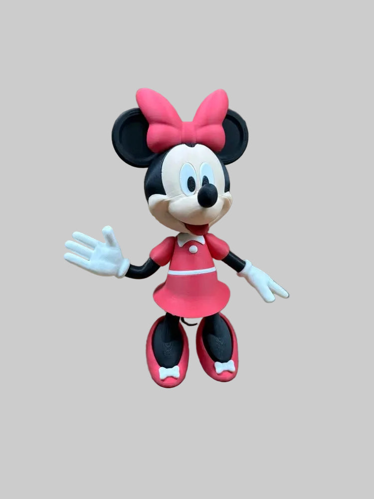 Minnie Mouse – single 3D printed character figure with pink bow and dress