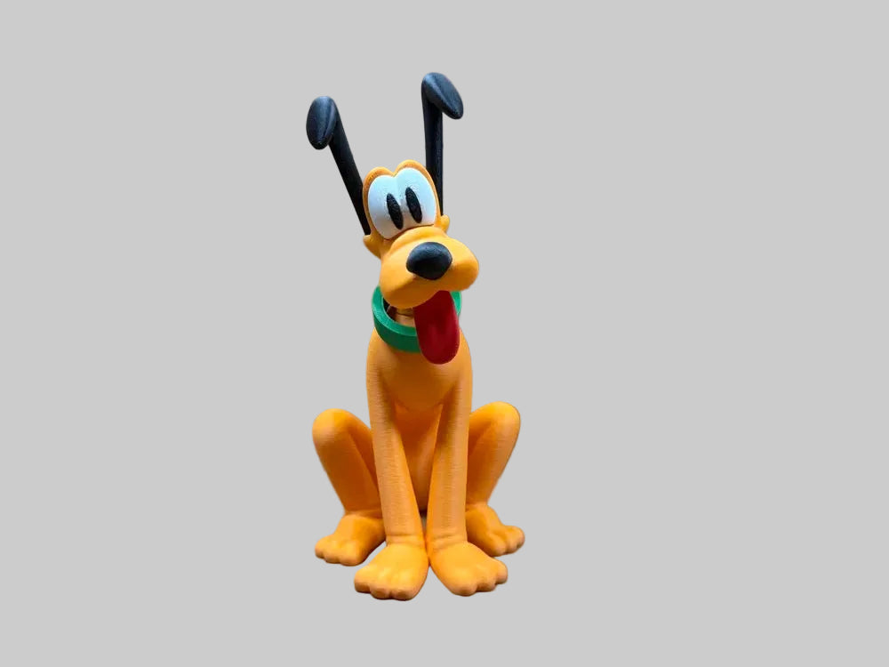 Pluto – single seated orange 3D printed dog figure